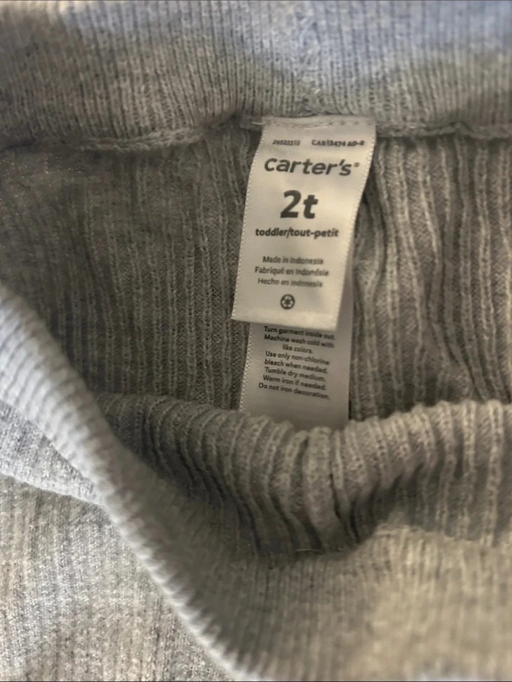 Carter's Hot Pink Fleece Heart Sweatshirt and Gray Knit Leggings